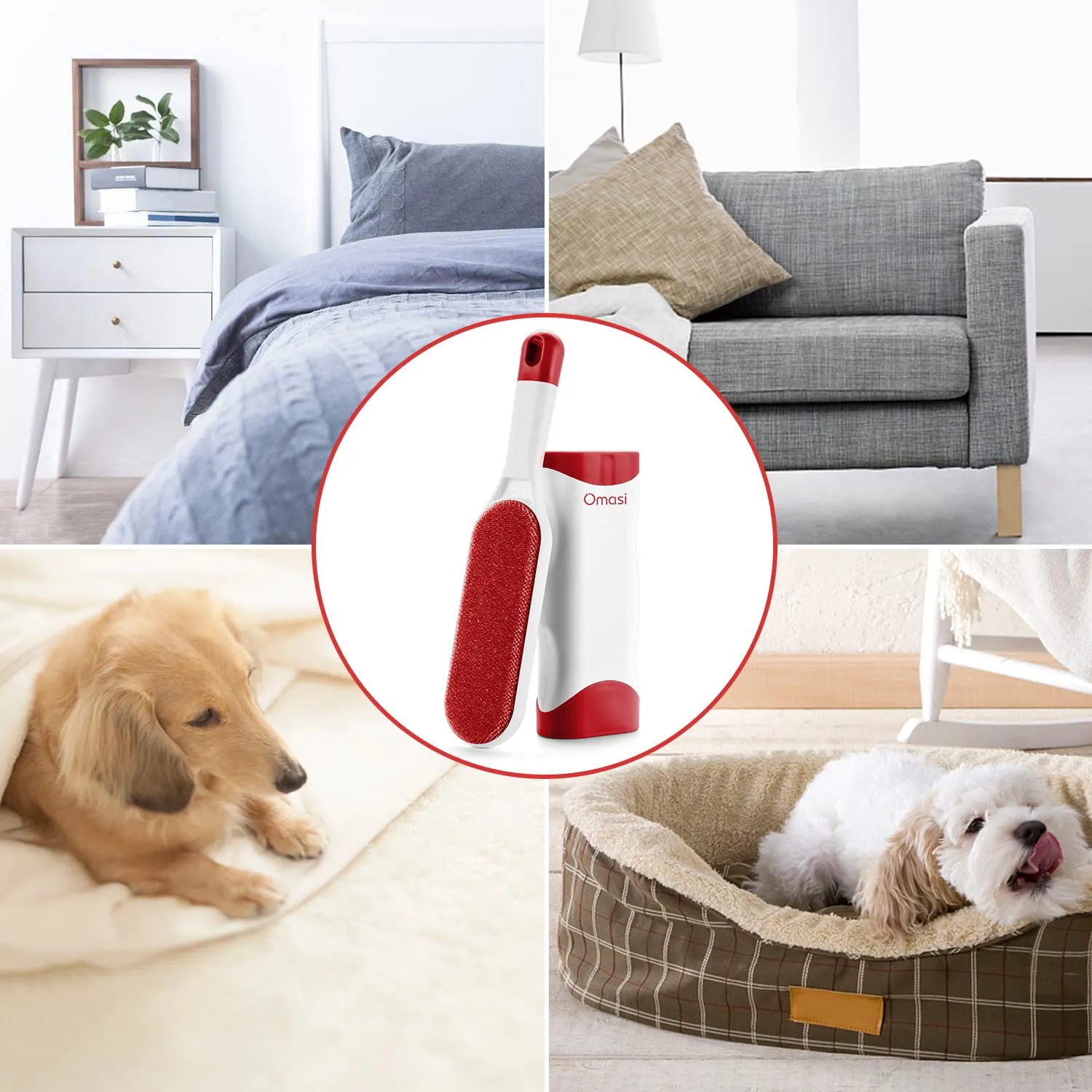 Omasi Togli Peli Animali, Leva Peli Animali Animali Domestici peli Rimozione Spazzola Peli Cane Gatto, Rimuovi la Pelliccia su Cuccia, Tappeti, Vestiti e Divani - immagine 8