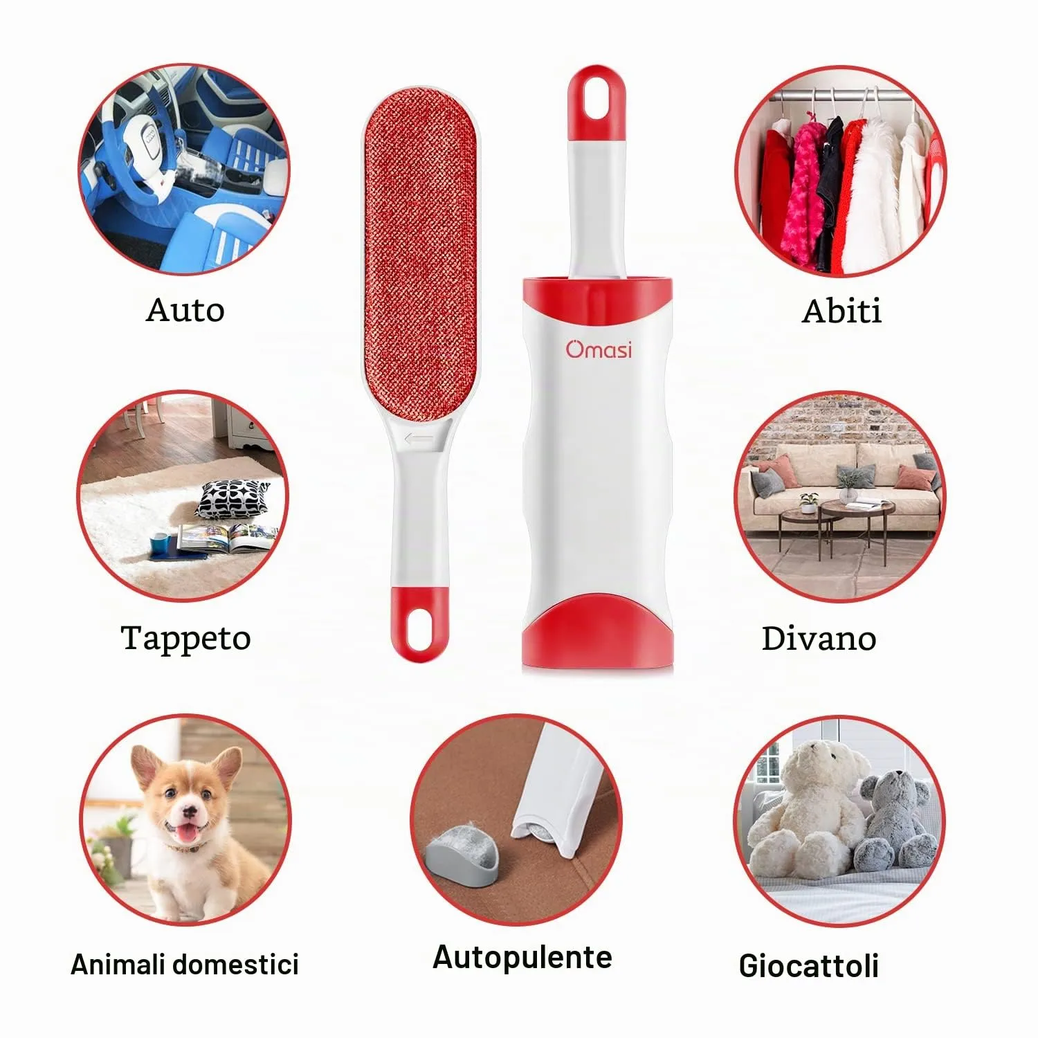 Omasi Togli Peli Animali, Leva Peli Animali Animali Domestici peli Rimozione Spazzola Peli Cane Gatto, Rimuovi la Pelliccia su Cuccia, Tappeti, Vestiti e Divani - immagine 9