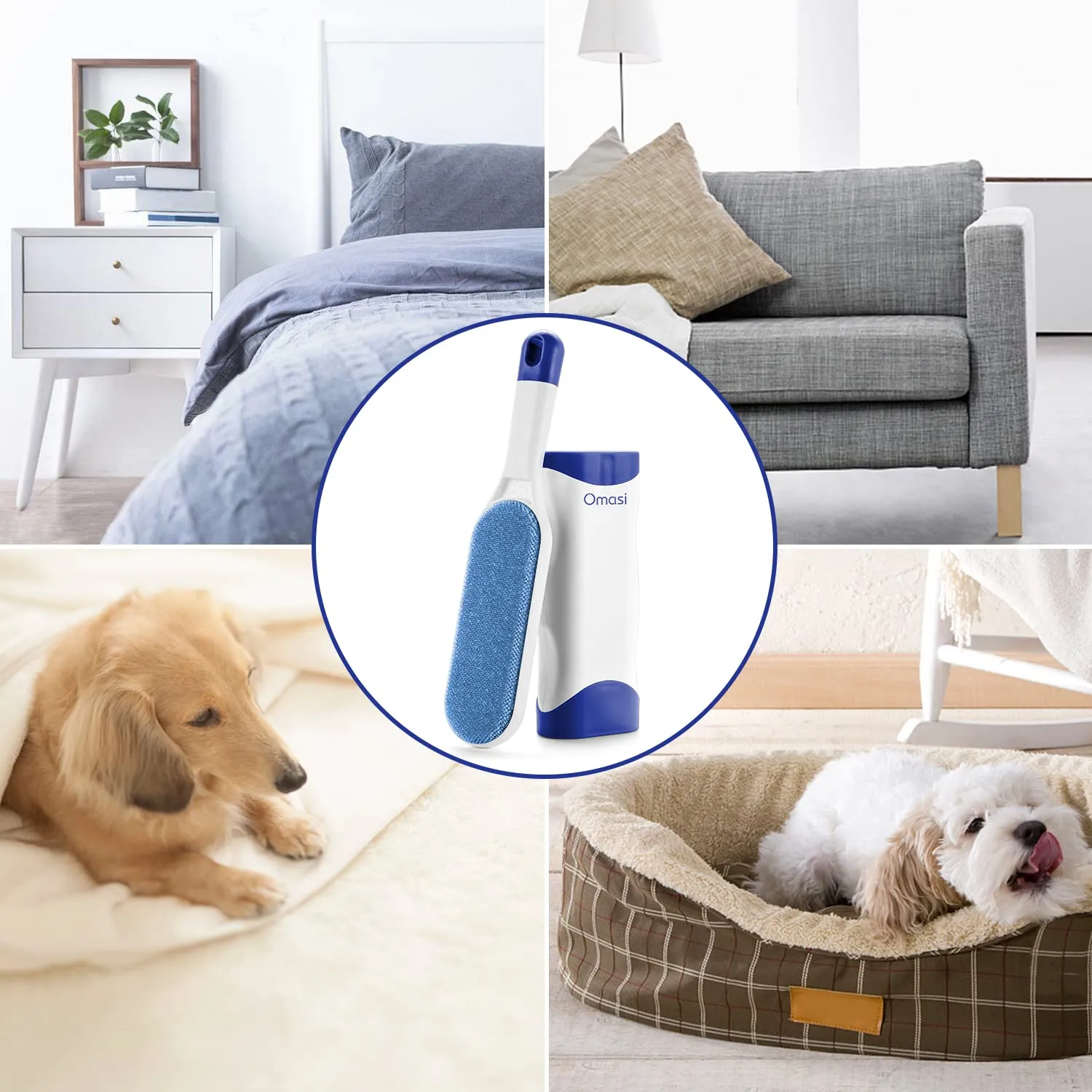 Omasi Togli Peli Animali, Leva Peli Animali Animali Domestici peli Rimozione Spazzola Peli Cane Gatto, Rimuovi la Pelliccia su Cuccia, Tappeti, Vestiti e Divani - immagine 8