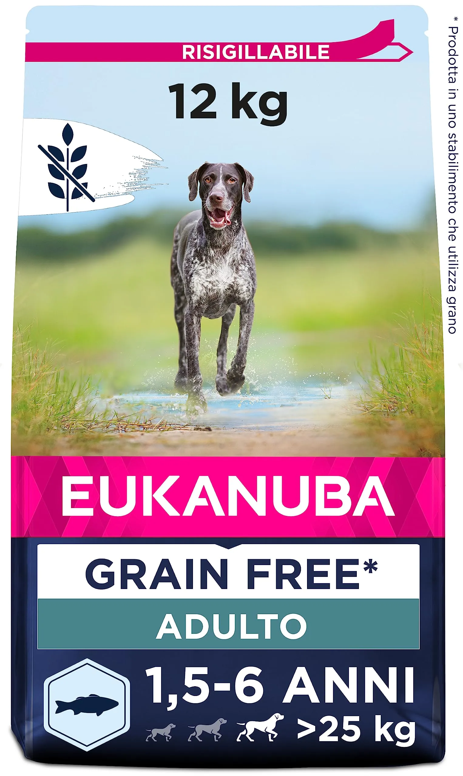 Eukanuba Grain Free* - Alimento per cani adulti di taglia grande, Ricetta a basso contenuto di allergeni, 12 kg - immagine 1