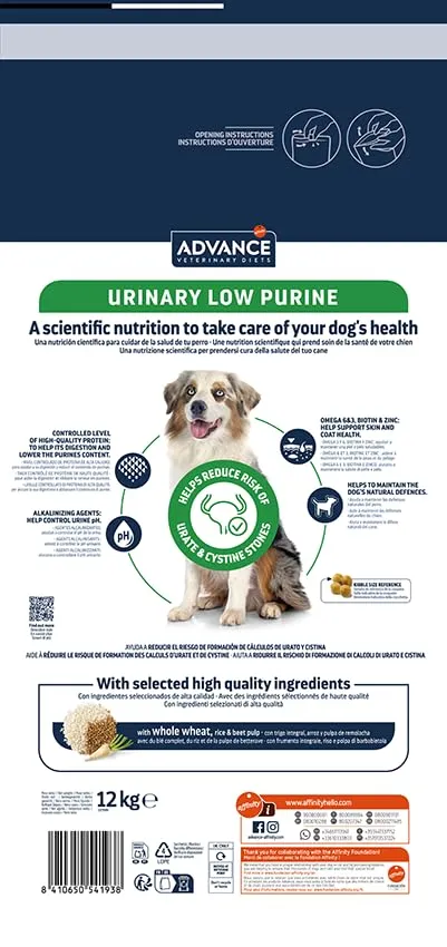 Advance Veterinary Diets Urinary Low Purine - Cibo per Cani con Problemi Urinari - 12Kg - immagine 2