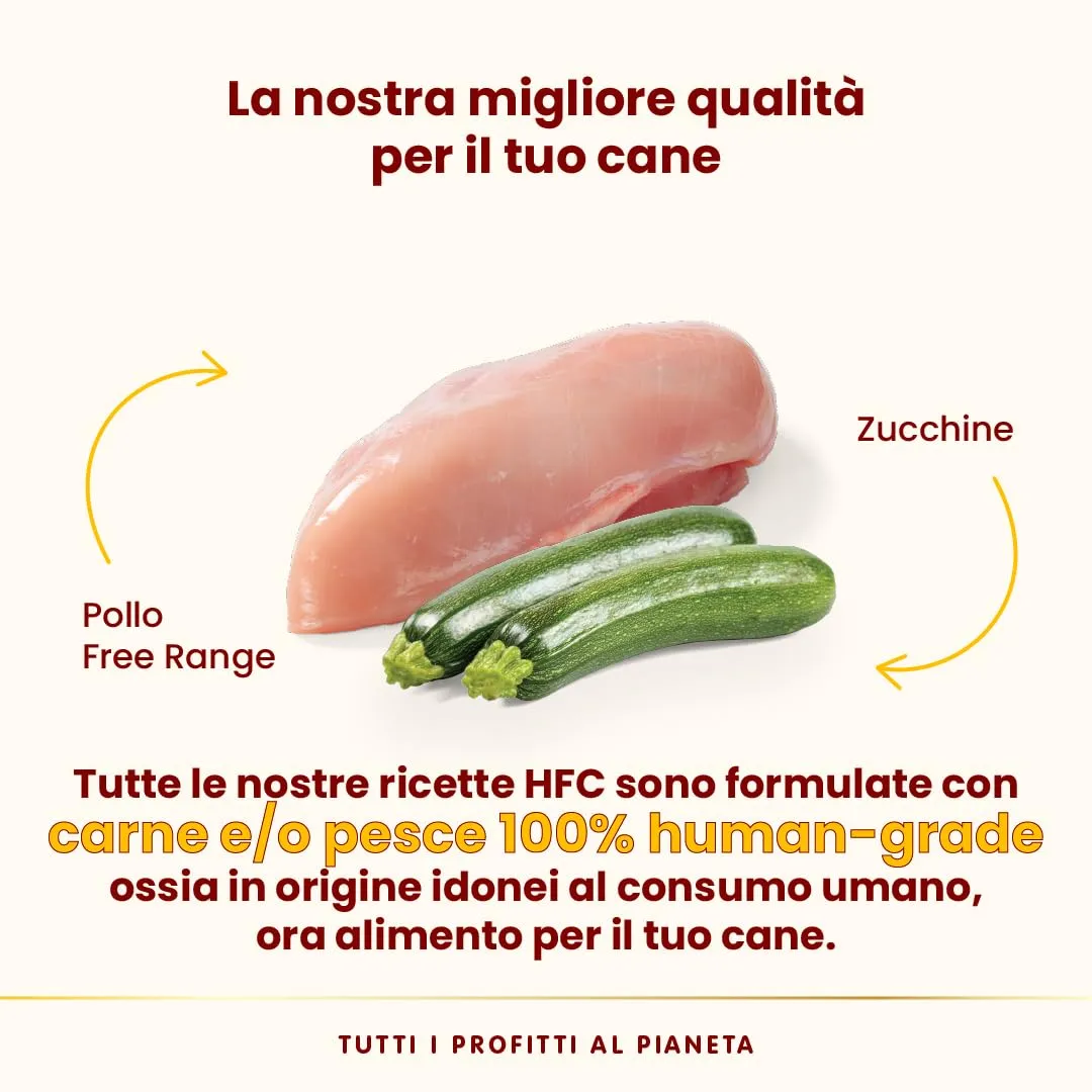 almo nature HFC Complete - Alimento Umido per Cani Adulti - Pollo Free Range con Zucchine - qualità Human Grade, Senza Glutine, Monoproteico - 85g, Confezione da 17 - immagine 3