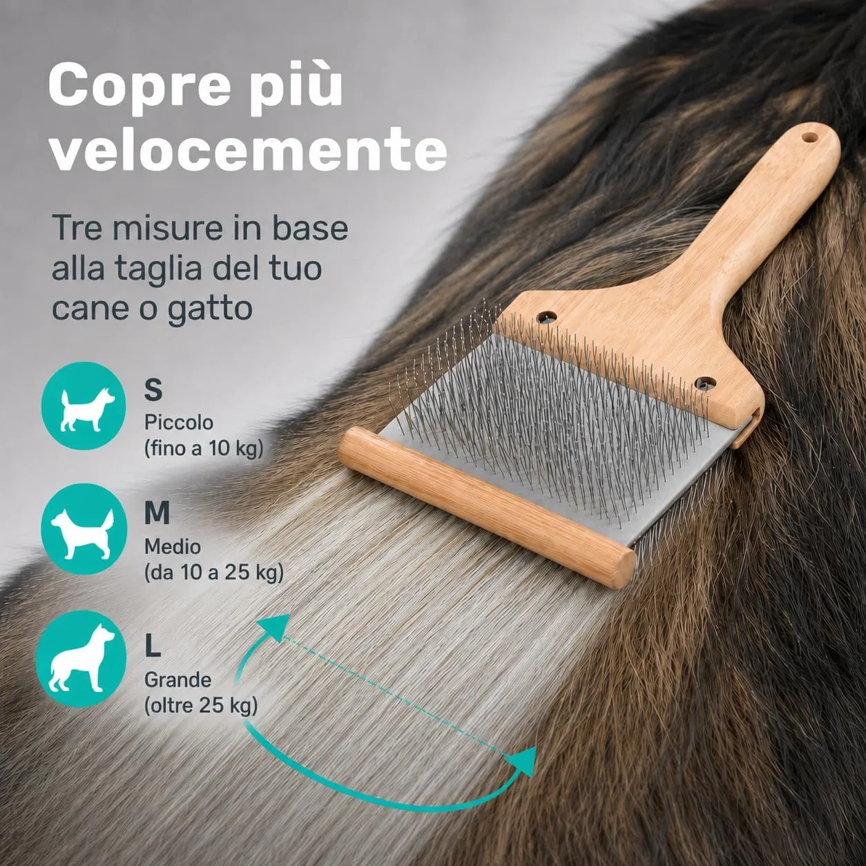 Artero Bella cardatore per cani e gatti doppio flessibile taglia S - immagine 8