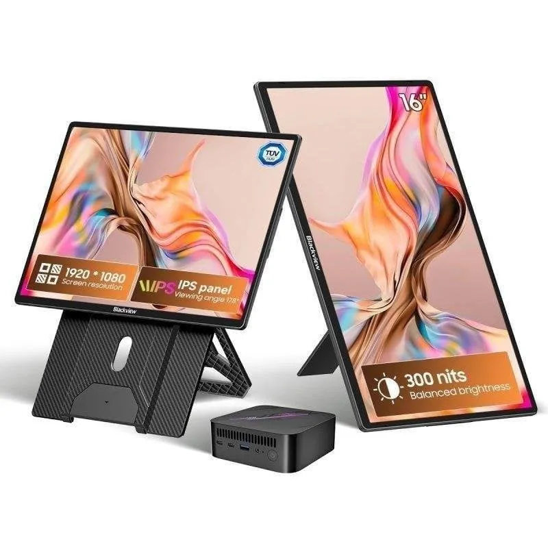 Monitor PC Blackview Table 9 16" FullHD+ 60Hz IPS Altoparlanti Supporto 360° - immagine 1