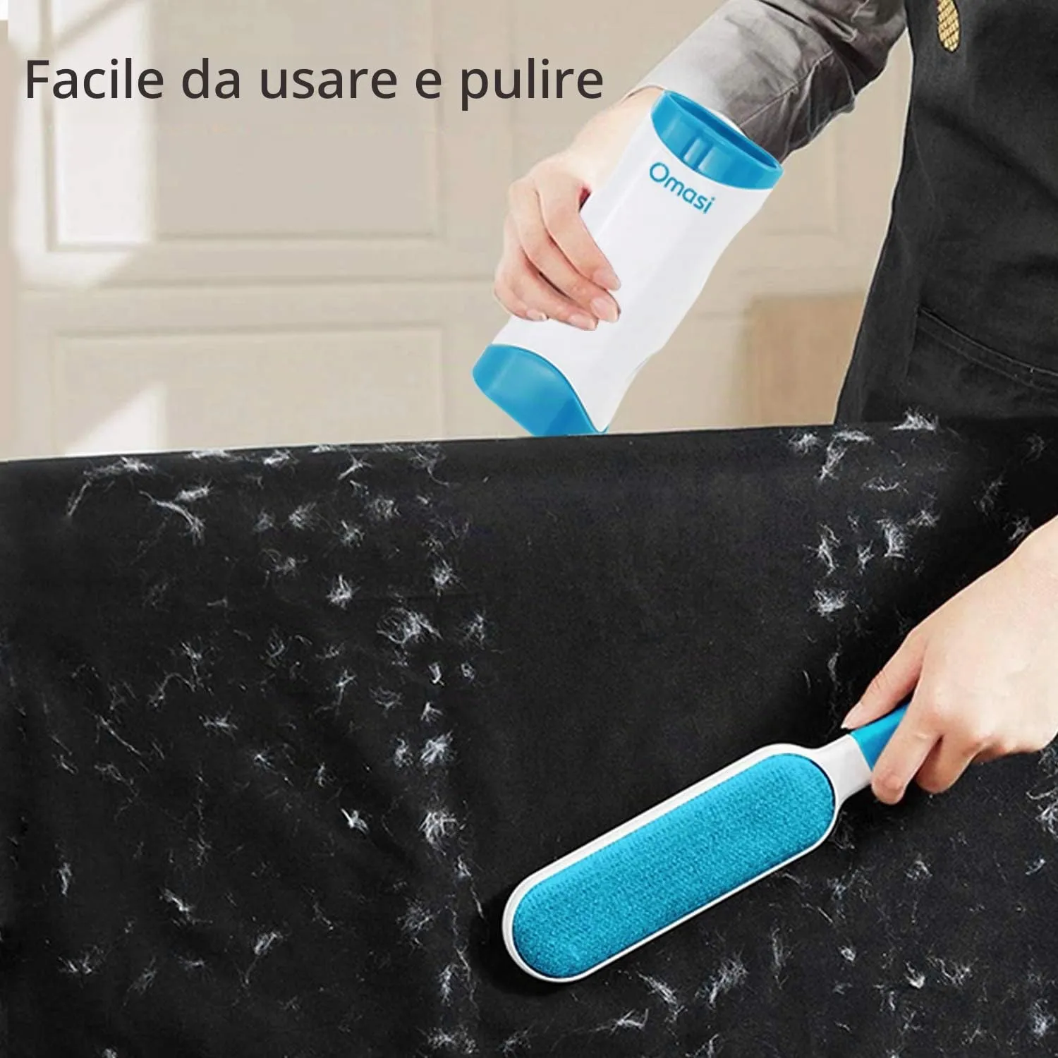 Omasi Togli Peli Animali, Leva Peli Animali Animali Domestici peli Rimozione Spazzola Peli Cane Gatto, Rimuovi la Pelliccia su Cuccia, Tappeti, Vestiti e Divani - immagine 2