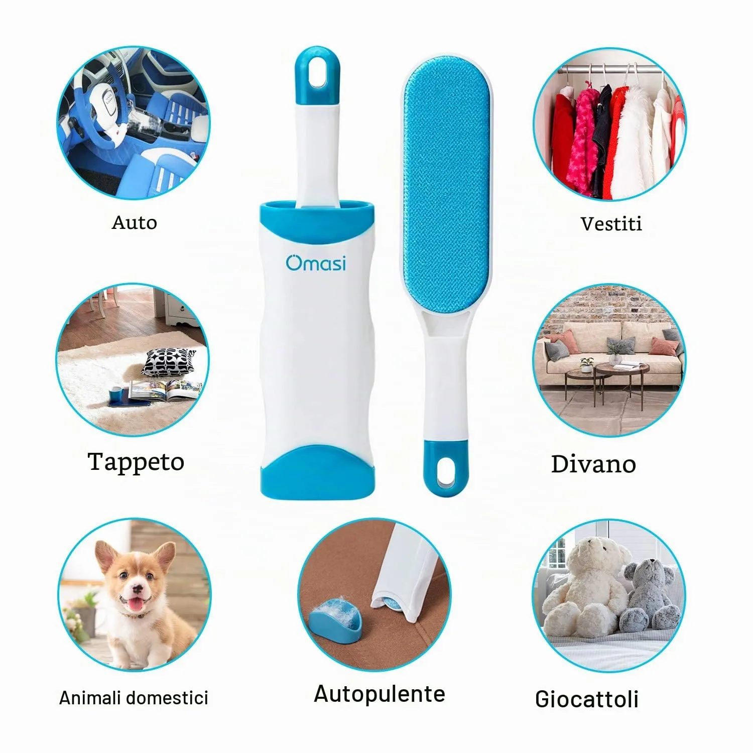 Omasi Togli Peli Animali, Leva Peli Animali Animali Domestici peli Rimozione Spazzola Peli Cane Gatto, Rimuovi la Pelliccia su Cuccia, Tappeti, Vestiti e Divani - immagine 8