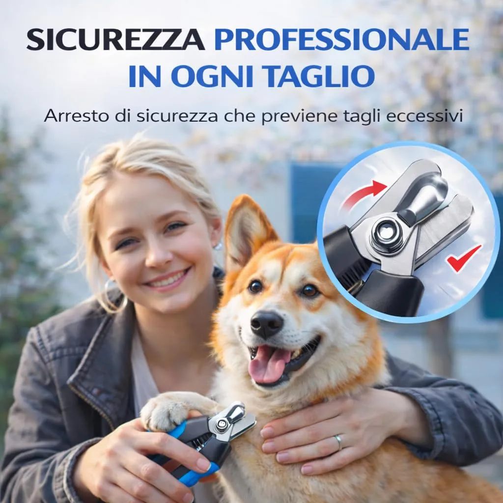 MandA® Taglia unghie per cane con CUSTODIA.Tagliaunghie Cani, Gatti e Altri Animali+Lima. Lame affilate in acciaio inossidabile con blocco di sicurezza. Forbici tagliaunghie. Medio-grande - immagine 4