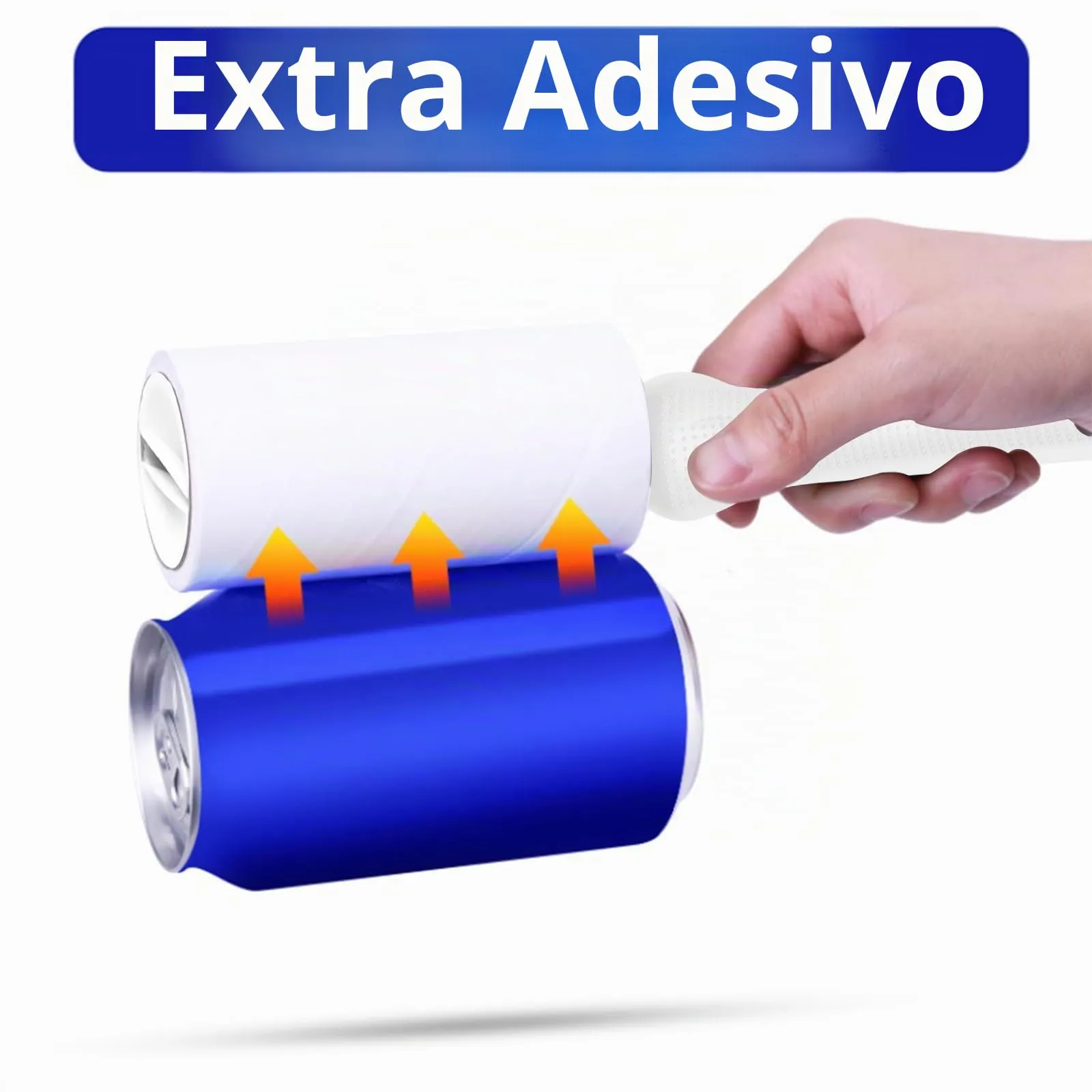 Rullo peli animali, extra appiccicosi 540 fogli, 90 fogli per leva pelucchi, spazzola togli peli animali/rulli di pelucchi/spazzola peli gatto/spazzola peli cane (Bianco) - immagine 3