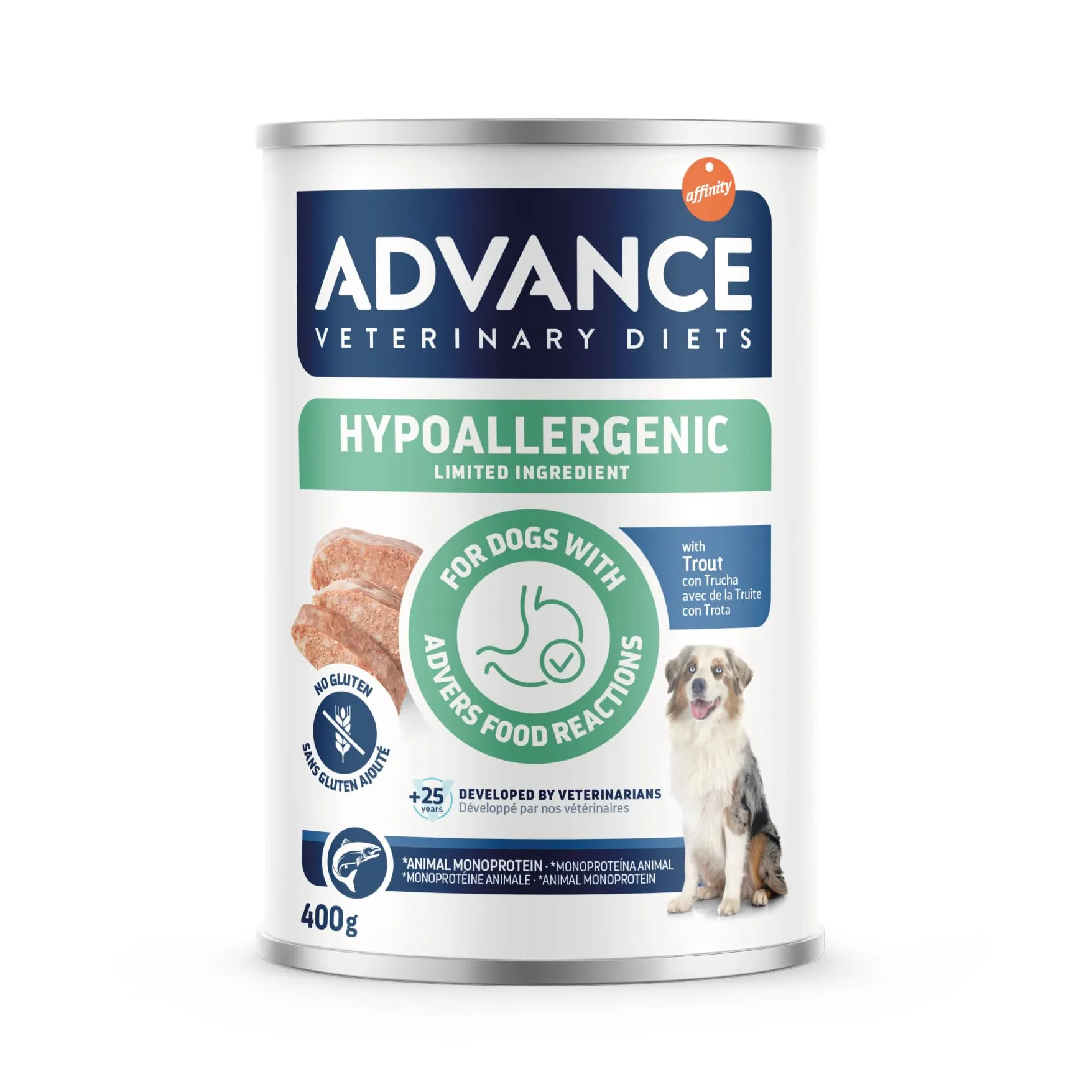 Advance Diets Cibo Umido per Cani - Hypoallergenic con Trota - 6 scatolette da 400g - immagine 4