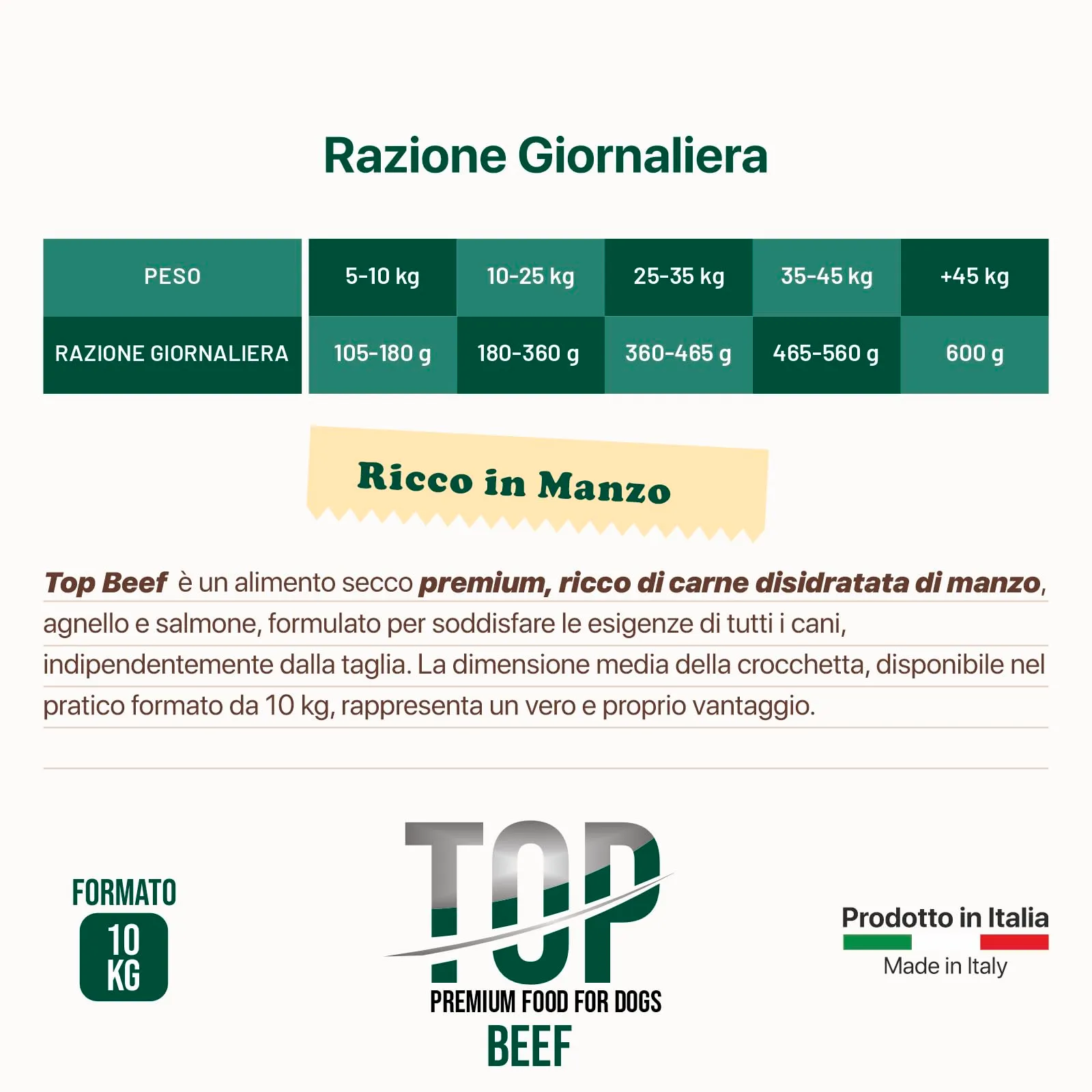 Top Beef - Gusto manzo, cibo secco adatto al mantenimento di cani adulti di tutte le taglie - 10 kg - immagine 6