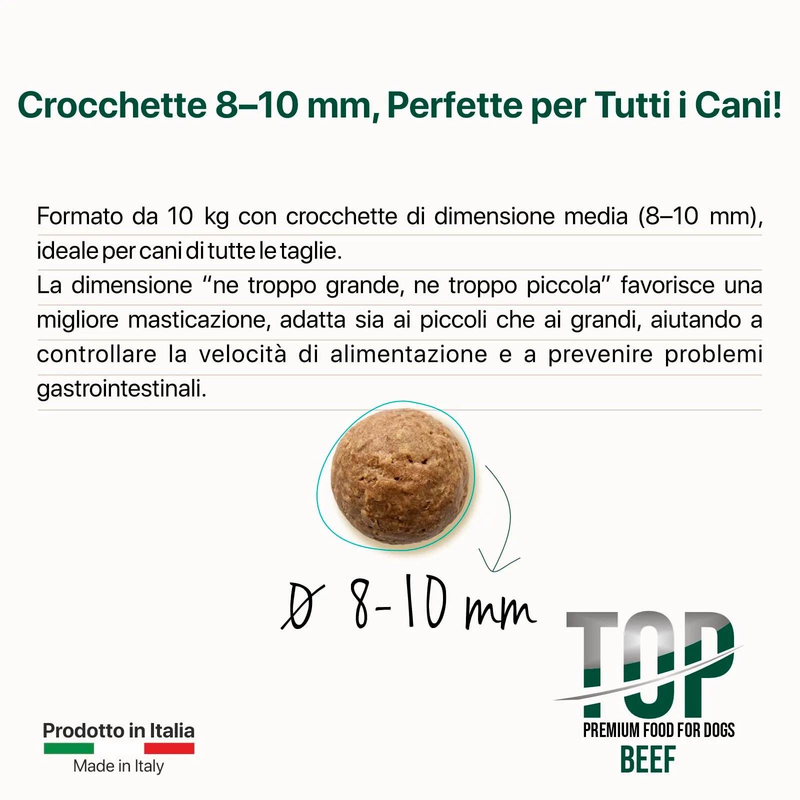 Top Beef - Gusto manzo, cibo secco adatto al mantenimento di cani adulti di tutte le taglie - 10 kg - immagine 7