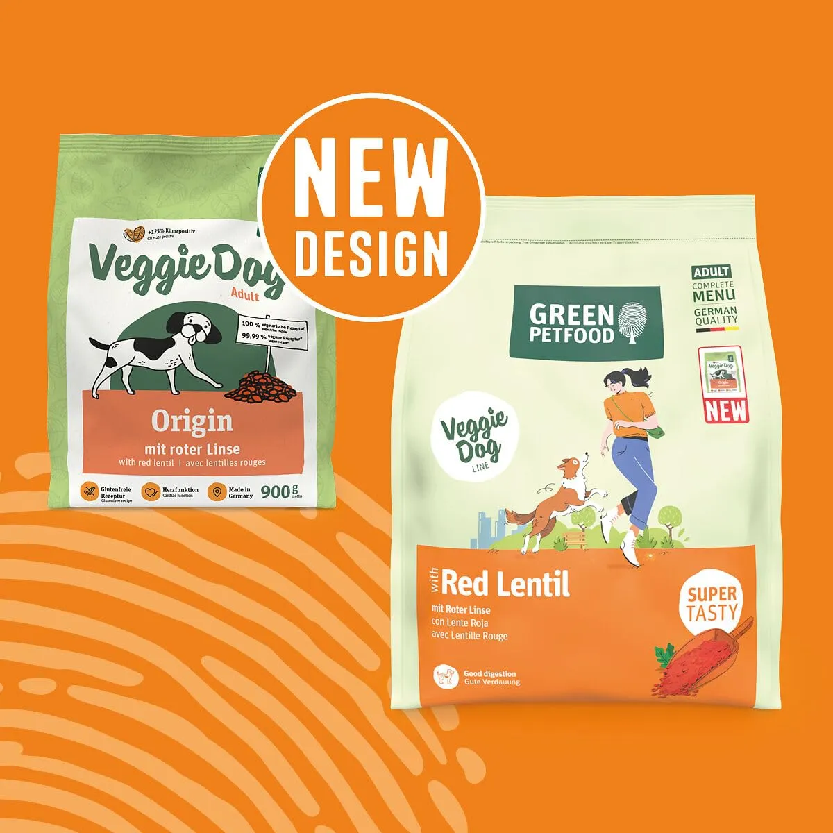 Green Petfood VeggieDog con lente rossa (1 x 10 kg), per adulti, cibo secco di alta qualità per cani adulti, 100% vegetariano, senza frumento, particolarmente compatibile con gusci di semi di psillio - immagine 3
