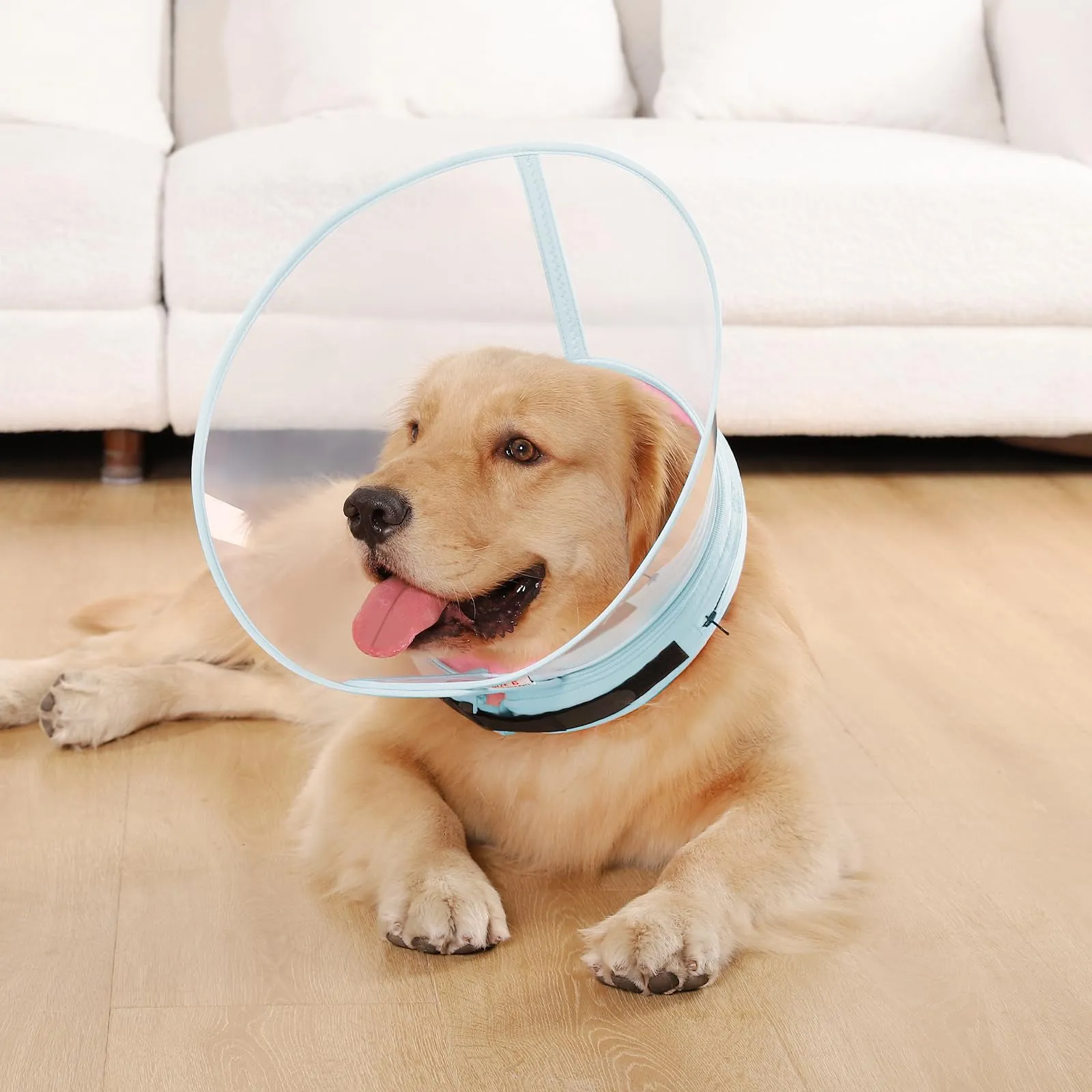 Collare Elisabettiano Cane Morbido, Alternative ai Collare Gonfiabile Cane, Collari Elisabetta Cani con Nucleo in Schiuma, Collari Protettivo Regolabile Cani Anti-Leccamento (Rosa, Size 5) - immagine 6