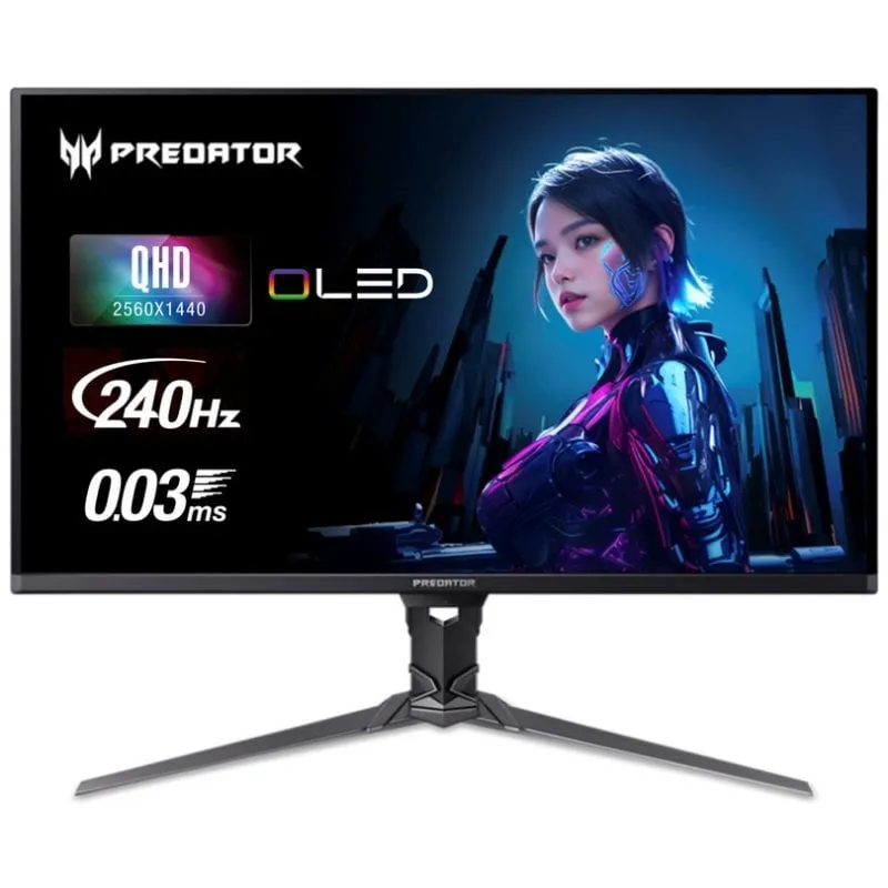 Monitor PC Acer Predator X27UW3bmiiprx 27" QHD 240Hz QD-OLED 0,03ms FreeSync HDR400 - immagine 1
