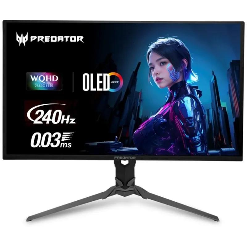 Monitor PC Acer Predator X27X1bmiippruzx 27'' UltraHD 4K 240Hz OLED 0.03ms FreeSync Premium Pro - immagine 1