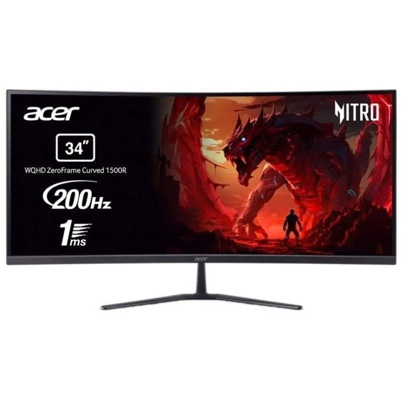 Monitor PC Acer ED340CUR X0 34" UltraWide Quad HD 200Hz VA Curvo FreeSync Premium 1ms - immagine 1