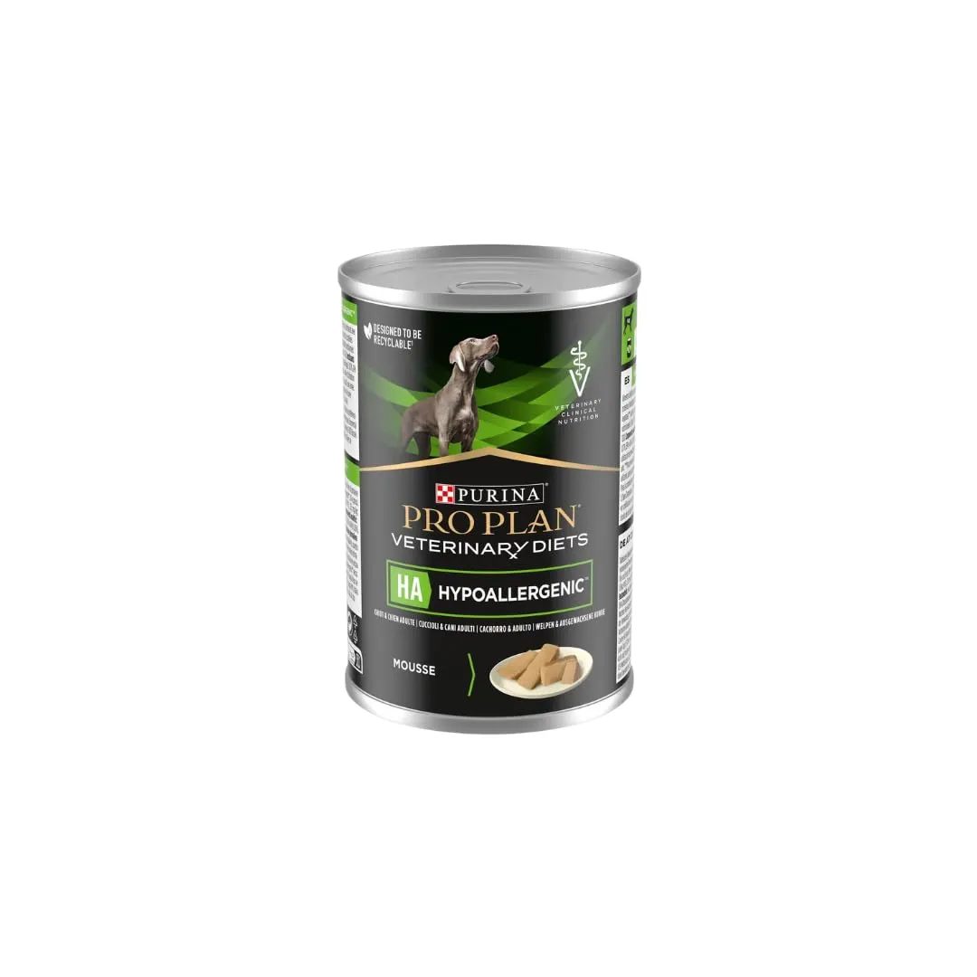 PURINA PRO PLAN Veterinary Diets HA Hypoallergenic | 12 x 400 g | Alimento dietetico completo per cuccioli e cani adulti | Può contribuire a ridurre le intolleranze alimentari - immagine 2