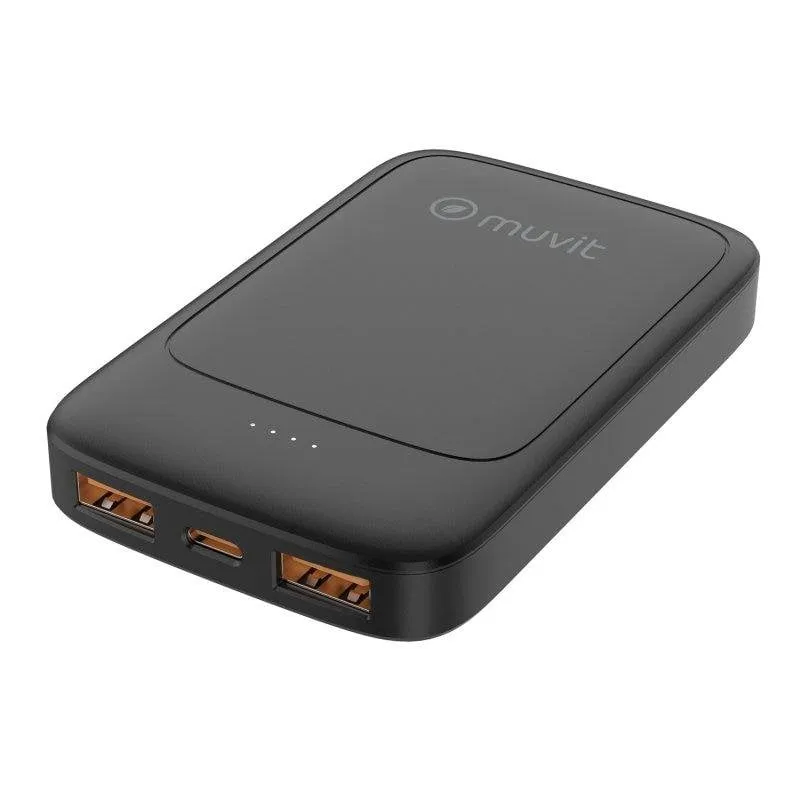 Power Bank Muvit For Change NP56P 5000mAh 2 USB-A USB-C PD20W Nero - immagine 1