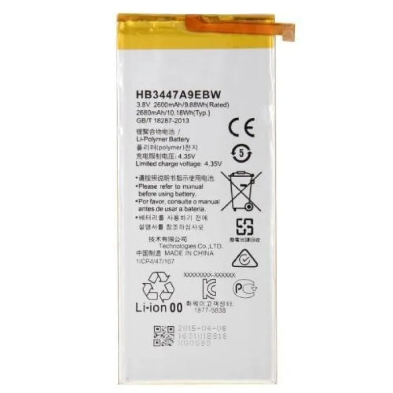 Batteria Huawei P8 Hb3447a9ebw 2500mah - immagine 1