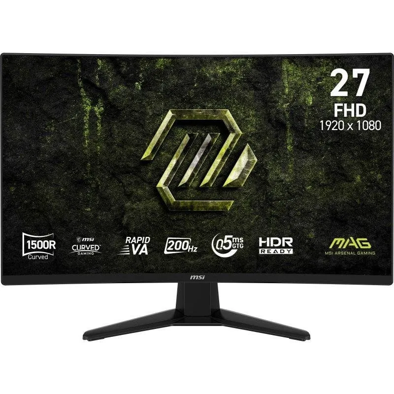 Monitor PC MSI MAG 274CF E20 27" FullHD 200Hz Rapid VA Curvo 0,5ms HDR - immagine 1