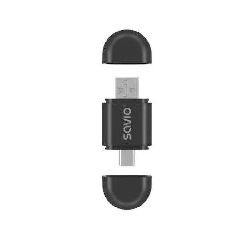 Adattatore wireless Savio TR-17 CarPlay Android Auto USB-A USB-C Nero - immagine 1