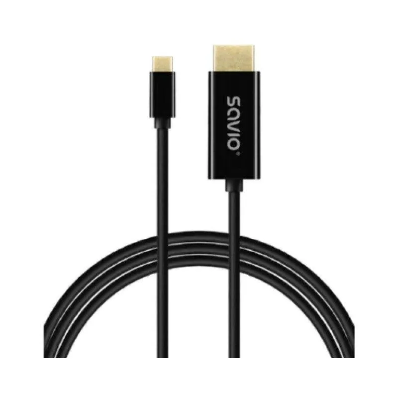 Cavo USB-C Savio CL-190 1m HDMI 4K FHD 120Hz Plug and Play Nero - immagine 1