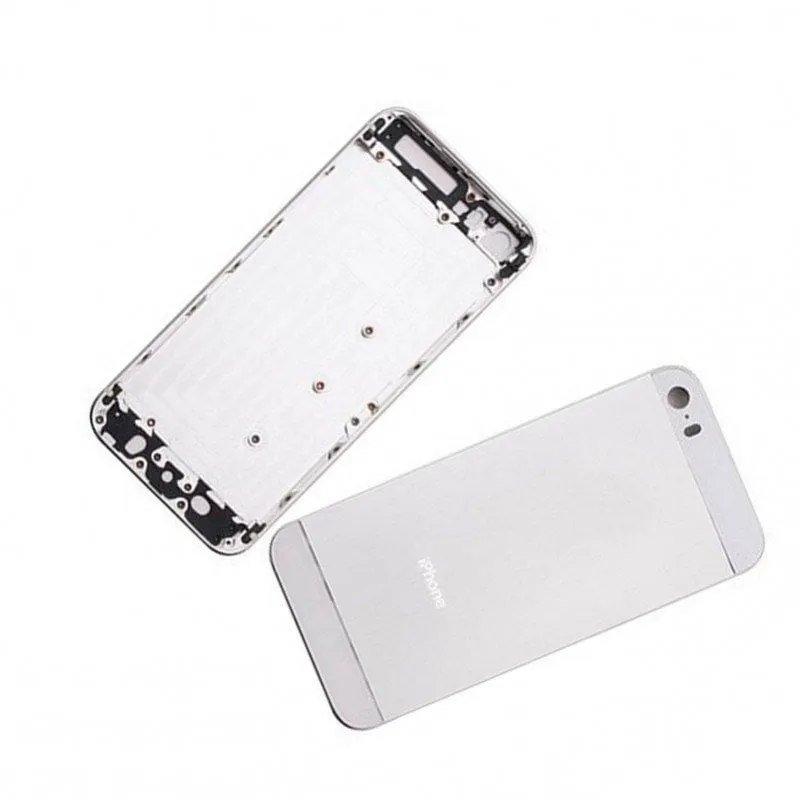 Cover posteriore argento e bianca per iPhone 5s A1457 - immagine 1