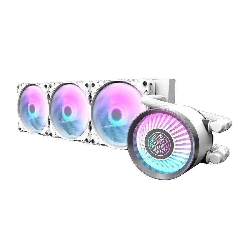 Refrigeración Líquida darkFlash DN360 White 360mm 3 Ventole ARGB Pompa Regolabile - immagine 1