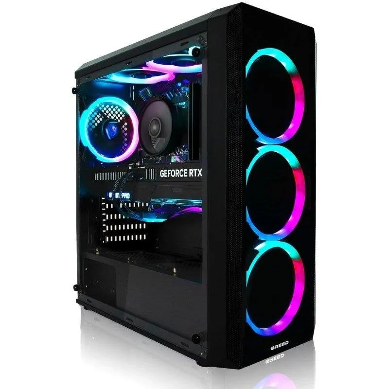 PC fisso GREED Mk2 FE AMD Ryzen 5 5500 16GB 512GB SSD RTX 5050 Windows 11 Pro WiFi - immagine 1