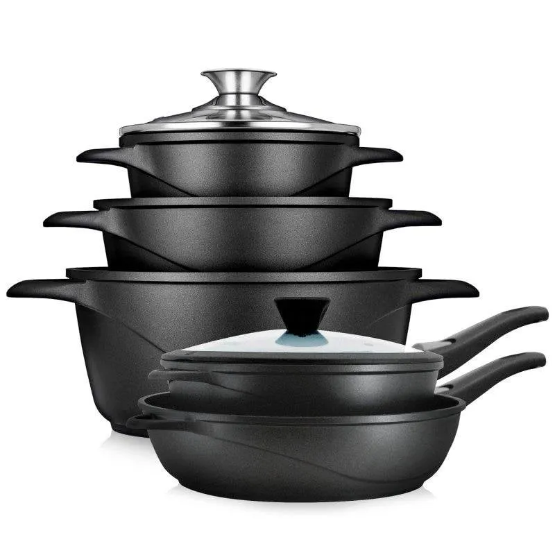 Batteria da cucina Briebe Mgk1819 Alluminio Induzione 10 pezzi antiaderente - immagine 1