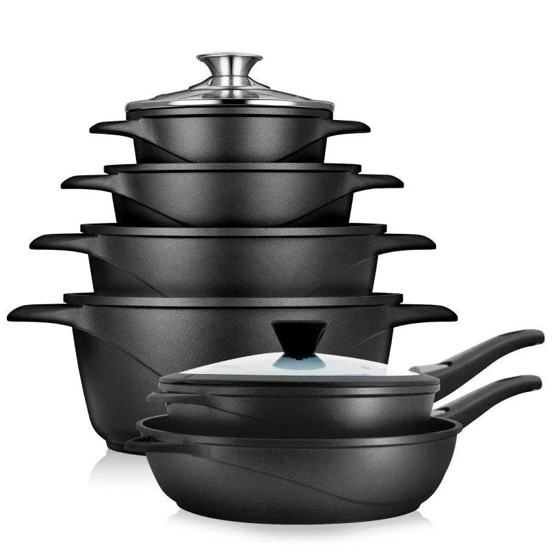Batteria da cucina Briebe Mgk1219 Alluminio Induzione 12 pezzi antiaderente - immagine 1