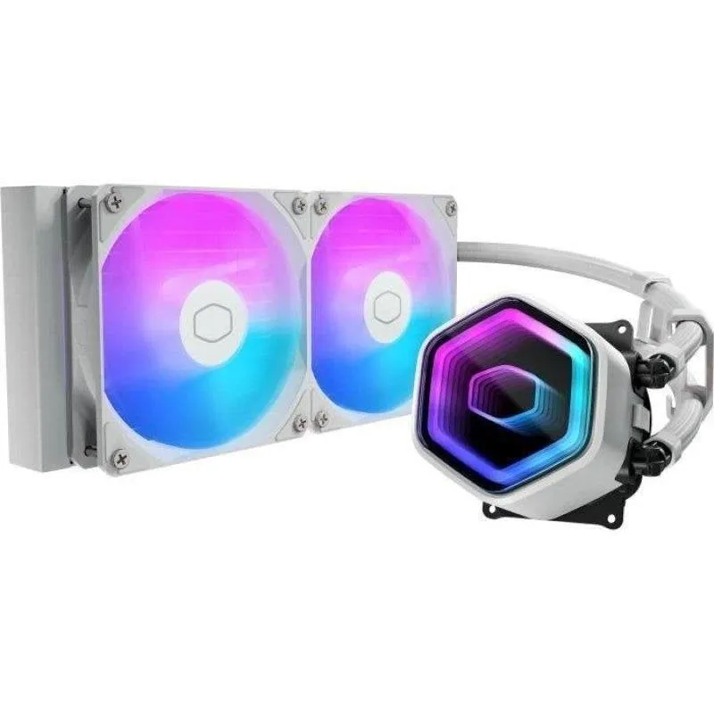 Refrigeración Líquida Cooler Master MasterLiquid 240 Core II White 240mm 2 Ventilatori LED RGB - immagine 1