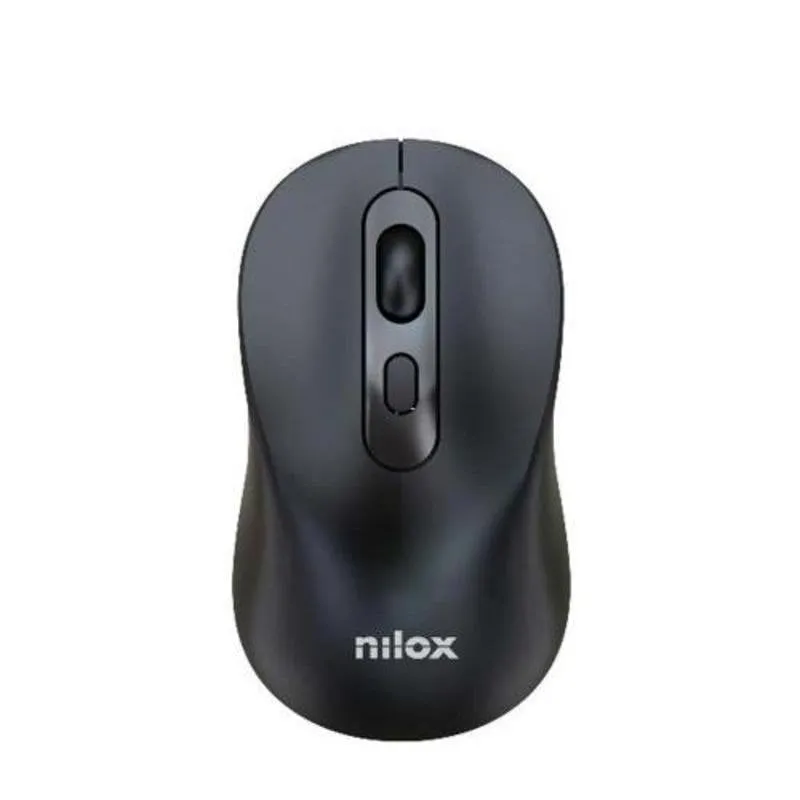 Ratón Nilox Bluetooth Wireless 1600 DPI Nero 4 Pulsanti Ottico Compatto - immagine 1