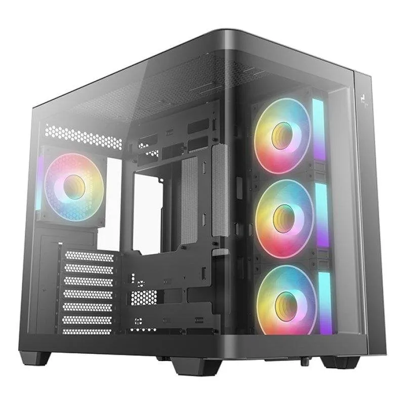 Case DeepCool CG530U 4F Vetro Curvo ATX 4x ARGB USB-C Nero - immagine 1