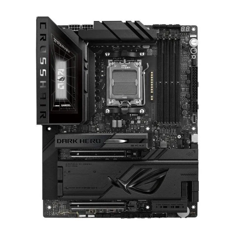 Schede Madri ASUS ROG Crosshair X870E Dark Hero X870E AM5 DDR5 ATX WiFi 7 10GbE PCIe 5.0 RAID - immagine 1