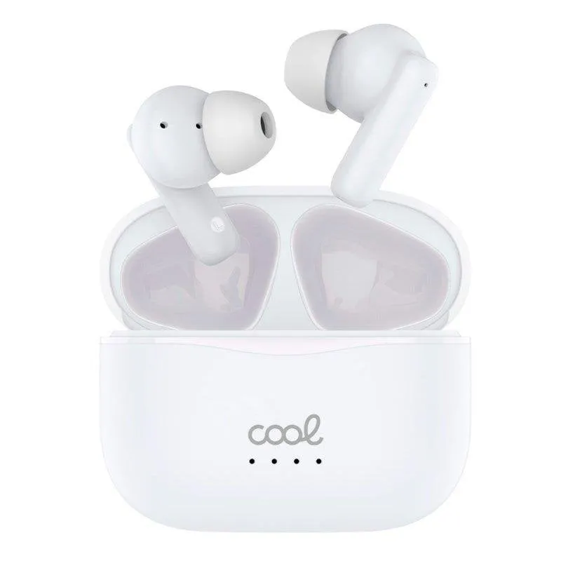 Auricolari Cool Bound wireless Bluetooth Hi-Fi con display LED e powerbank bianchi - immagine 1
