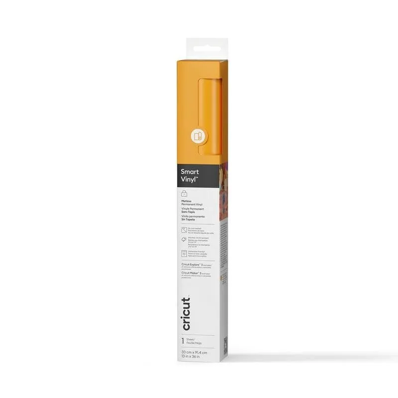 Vinile adesivo Cricut Smart Vinyl Giallo Permanente Opaco 330 mm - immagine 1