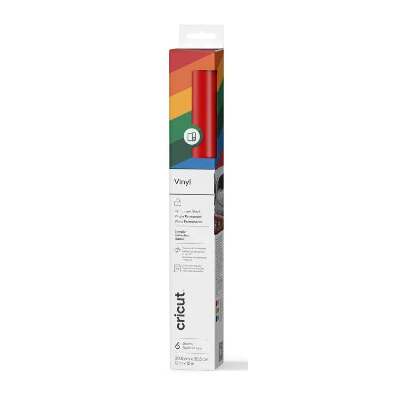 Vinile termoadesivo Cricut Permanent 6 fogli colori brillanti 305 mm - immagine 1