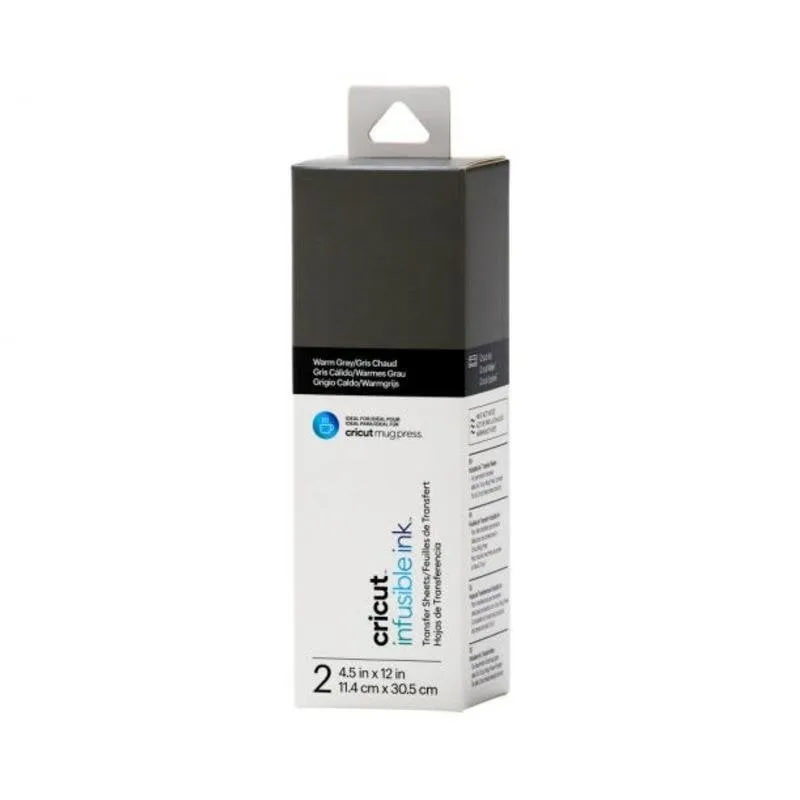 Vinile termotrasferibile Cricut Infusible Ink Grigio 114 mm x 305 mm 2 fogli - immagine 1