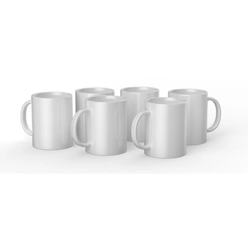 Tazza Cricut Blank 425 ml ceramica bianca set 6 pezzi microonde lavastoviglie - immagine 1
