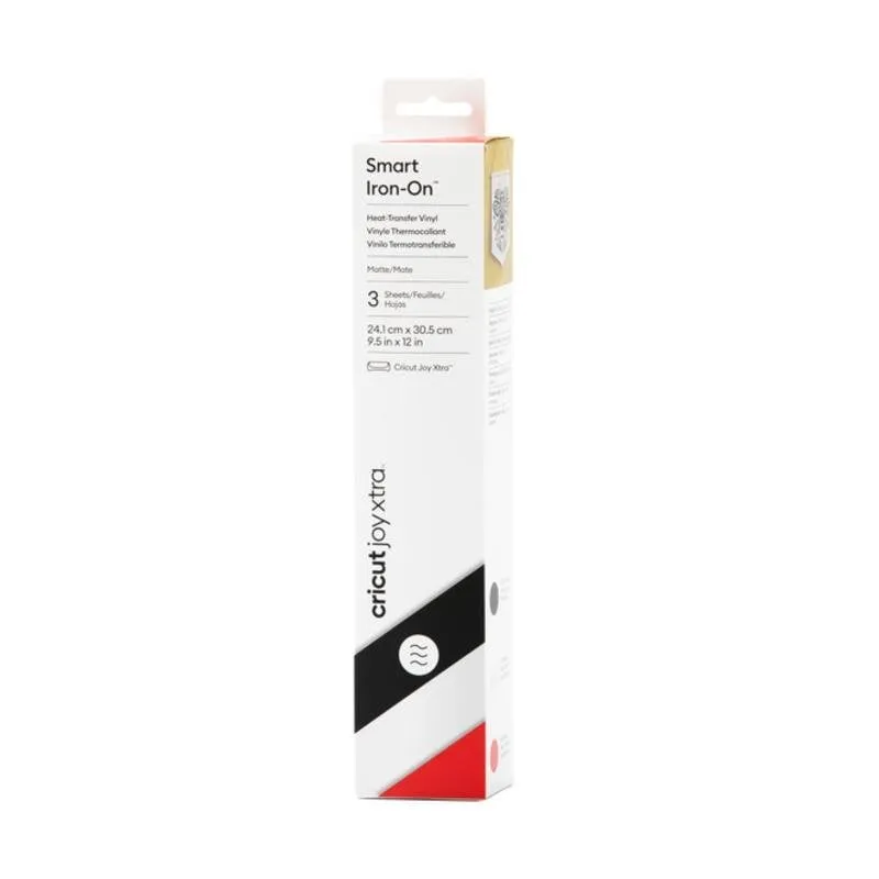 Vinile termoadesivo Cricut Joy Xtra Smart Iron-On nero rosso bianco brillante - immagine 1