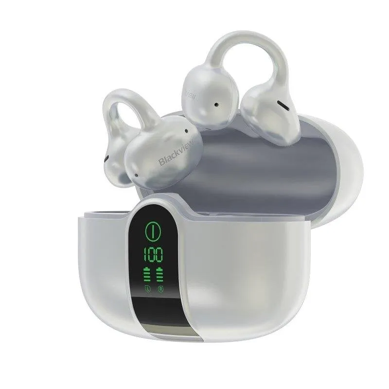 Auricolari Blackview AirBuds 15 wireless Bluetooth 6.0 con ENC, microfono doppio, IPX5 bianchi - immagine 1