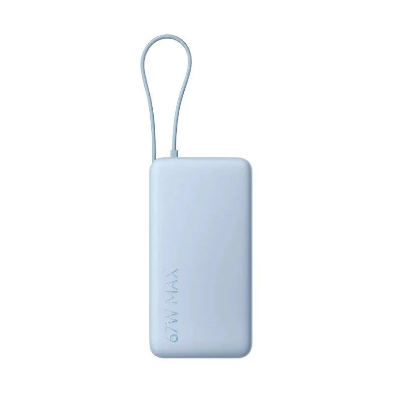 Power Bank Xiaomi 67W 20000mAh Ice Blue con cavo integrato e display digitale - immagine 1