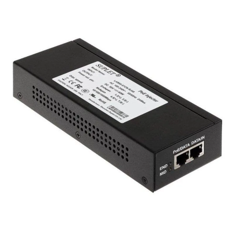 Adattatore PoE Hikvision LAS60-57CN-RJ45 60W Gigabit Ethernet protezione avanzata - immagine 1