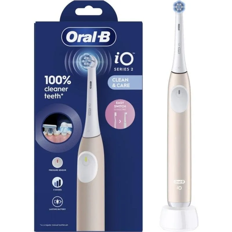 Spazzolino Elettrico Oscillante Oral-B iO2 Calm Pink 3 Modalita Sensore Pressione Timer - immagine 1