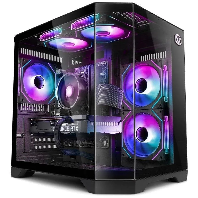 PC fisso Vibox V-502 AMD Ryzen 5 5500 16GB 1TB SSD RTX 5060 Windows 11 WiFi Noir - immagine 1