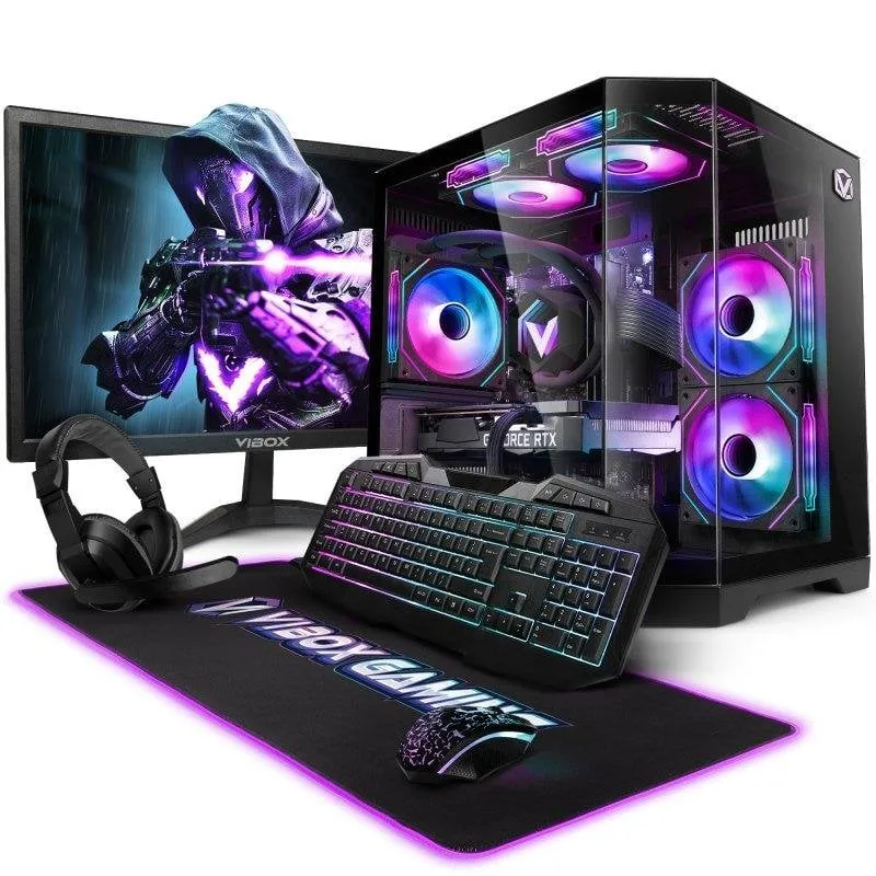 PC fisso Vibox VIII-603 Intel Core i9-12900KF 16GB 1TB SSD RX 9060 XT Windows 11 WiFi - immagine 1