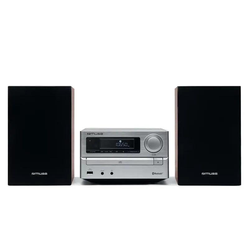 Microcatena Muse M-62 BTS 2x10W RMS Bluetooth 5.0 CD USB FM Argento - immagine 1