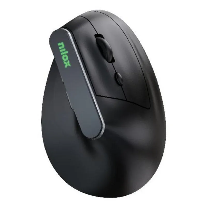 Ratón Nilox NXMOEVR01B Wireless Dual Bluetooth 1600 DPI Nero RGB 6 Pulsanti - immagine 1