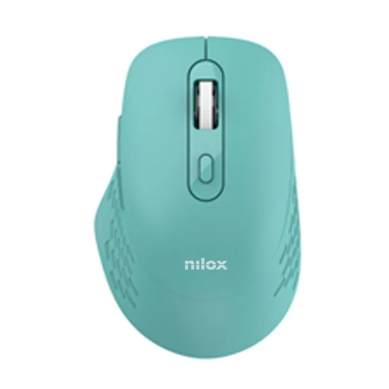 Ratón Nilox Dual Wireless Bluetooth USB 1600 DPI Cian 6 Pulsanti Silenzioso - immagine 1